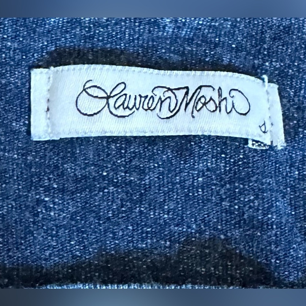 Lauren Moshi Navy Short Sleeve Tee with Rainbow Heart - Picture 6 of 6